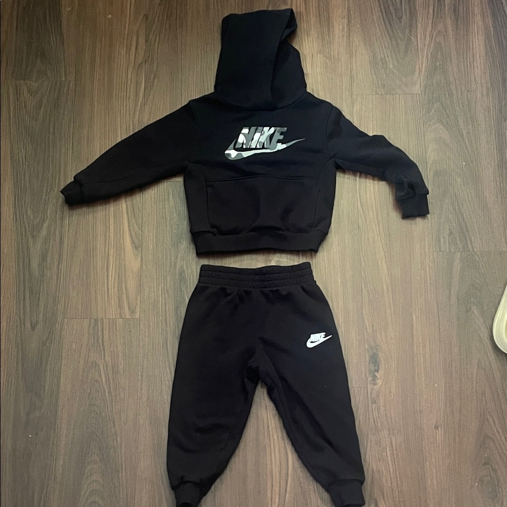 Nike Kids Black Sweatpants & Hoodie Set